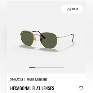 NWT RAY-BAN HEXAGONAL FLAT LENSES